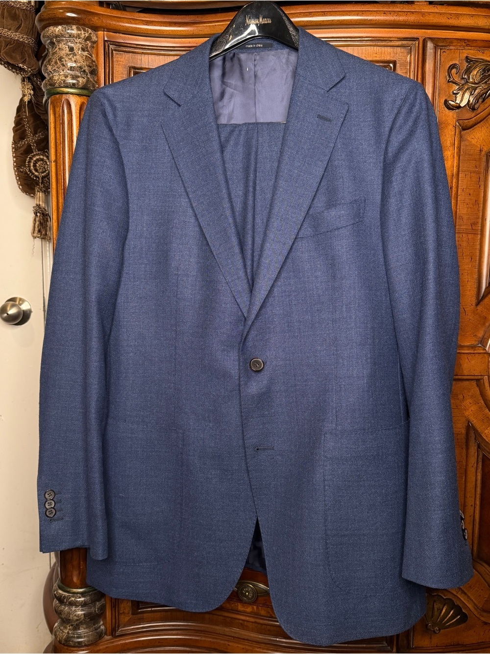 Suitsupply Navy Blue Single-Breasted Wool Suit
